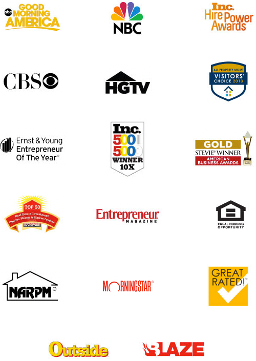Renters Warehouse Awards Logos
