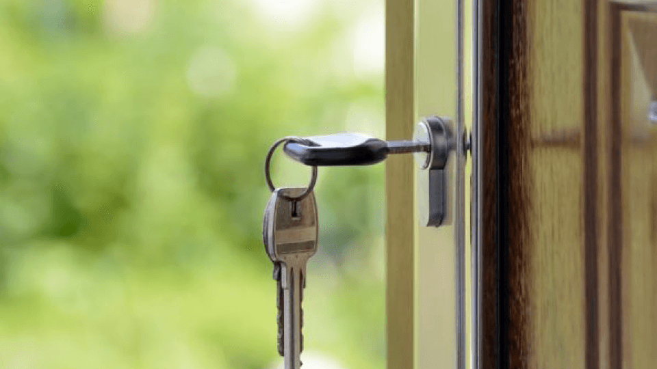 Open door with key