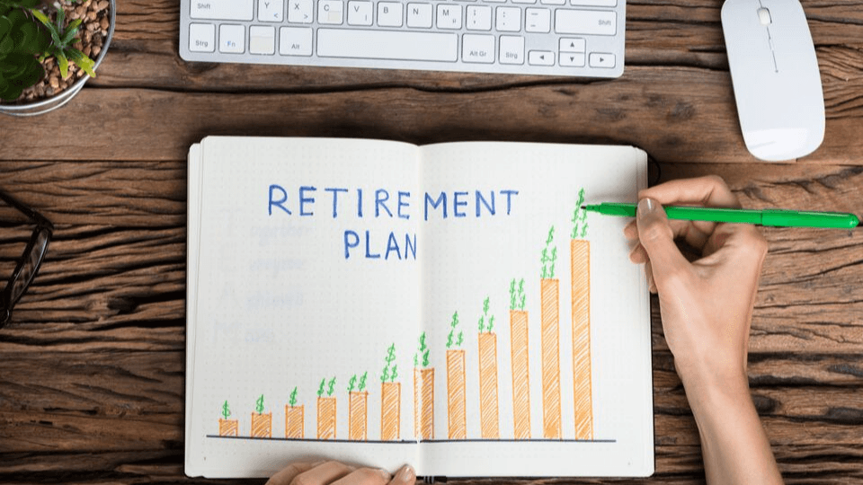 Retirement Plan graph made by markers