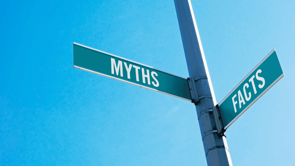 Myths and Facts road sign