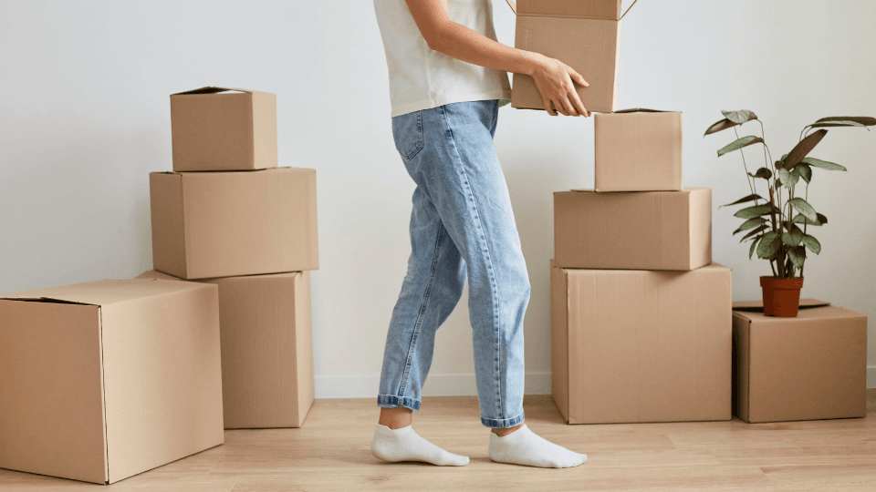 Man carrying boxes