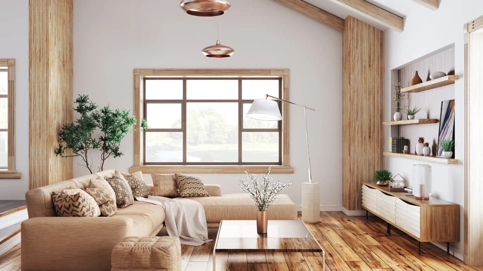 Neutral colored living room